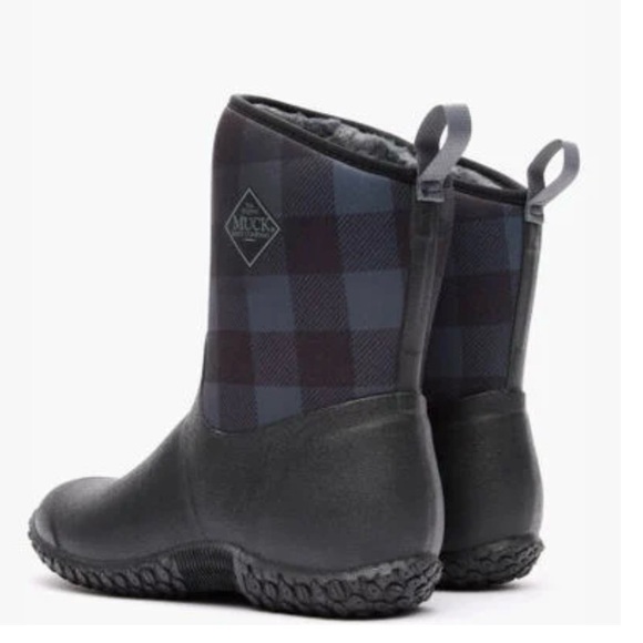 Women's Muck Black and Blue Boots - Picture 3 of 5